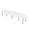 Skutchi Designs 45 in W, 144 in L, 29 in H, Engineered Wood Top, White HAR-OVL-46143-PT-09 - alternate 1